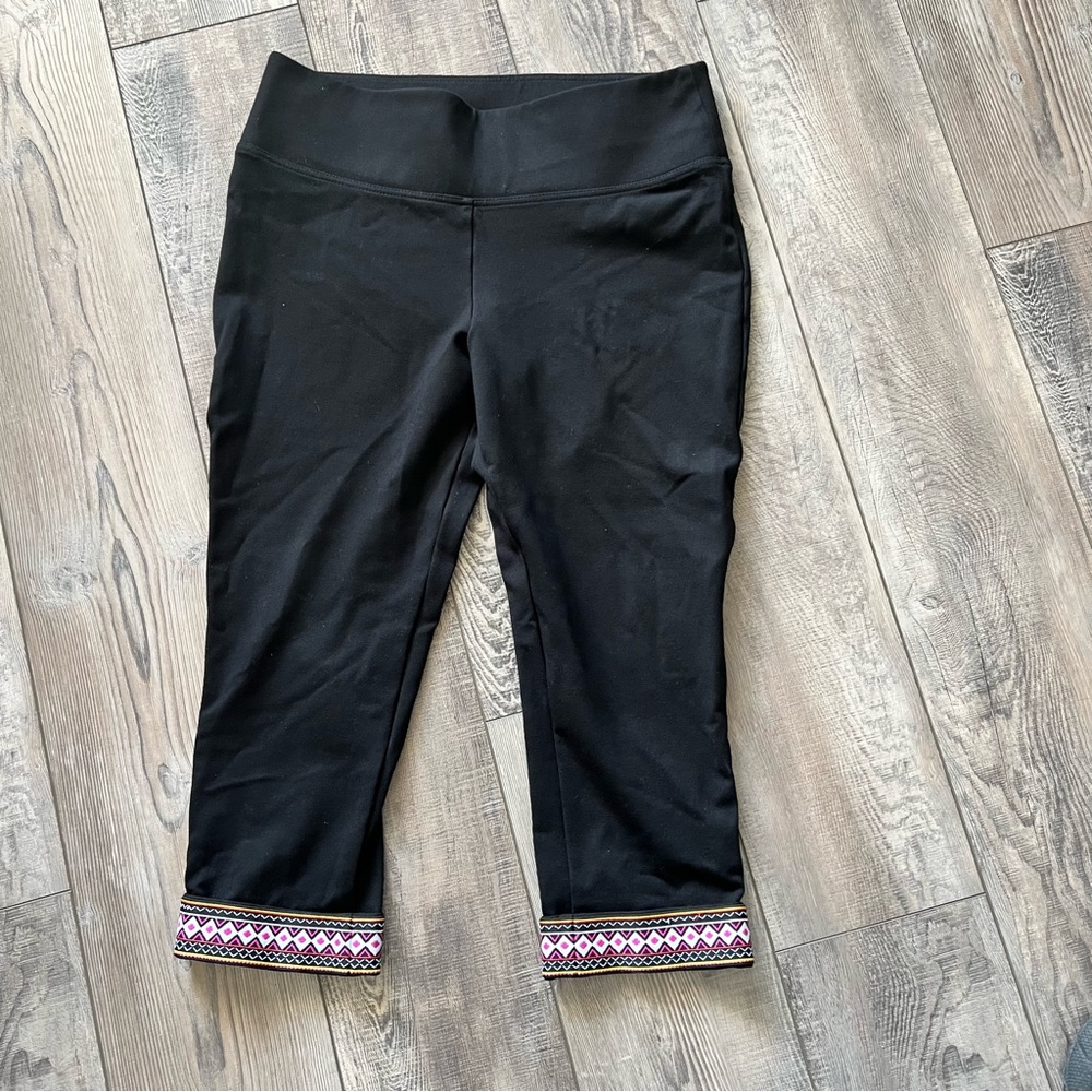 Women’s Large Luxe Slims Cropped Leggings Black